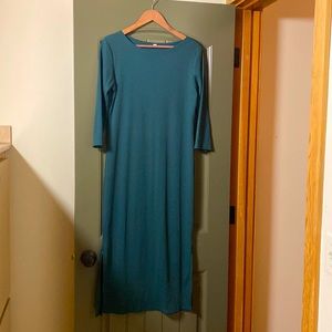Uniqlo | green long sleeved ribbed dress | L